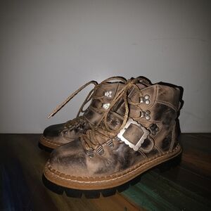 Edelweiss Unique Rare Vintage Leather Boots